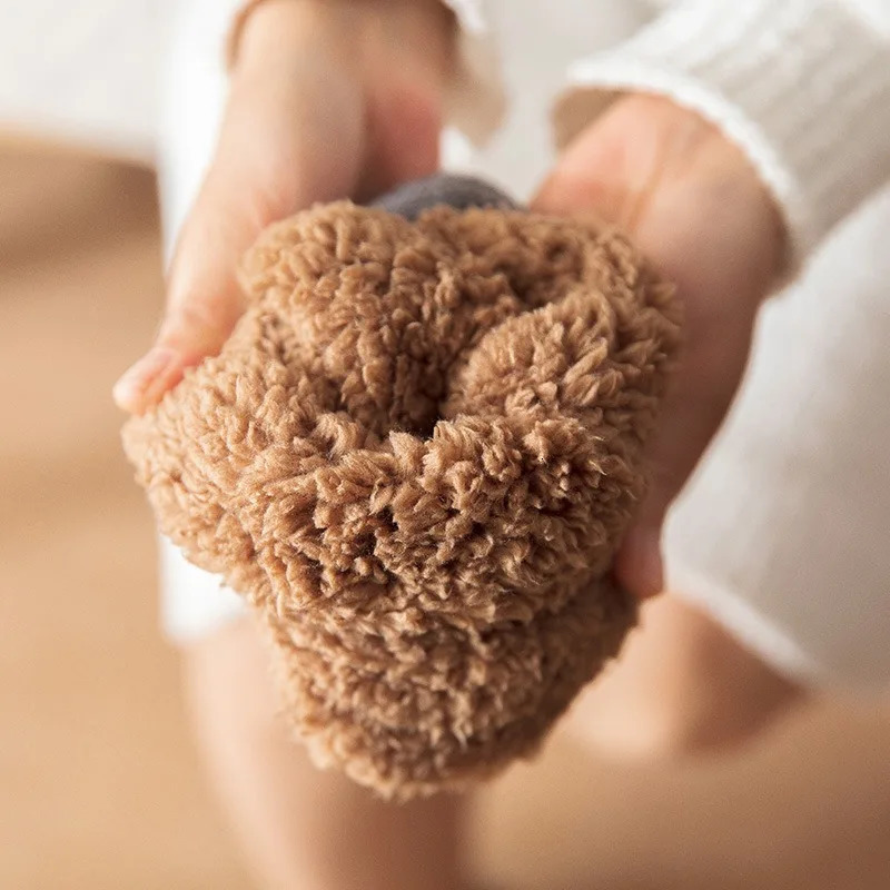 Thermal Women Mens Floor Socks Winter Warm Short Cotton Thickened Home Sleeping Soft Non Slip Grip Fuzzy Floor Socks 250822