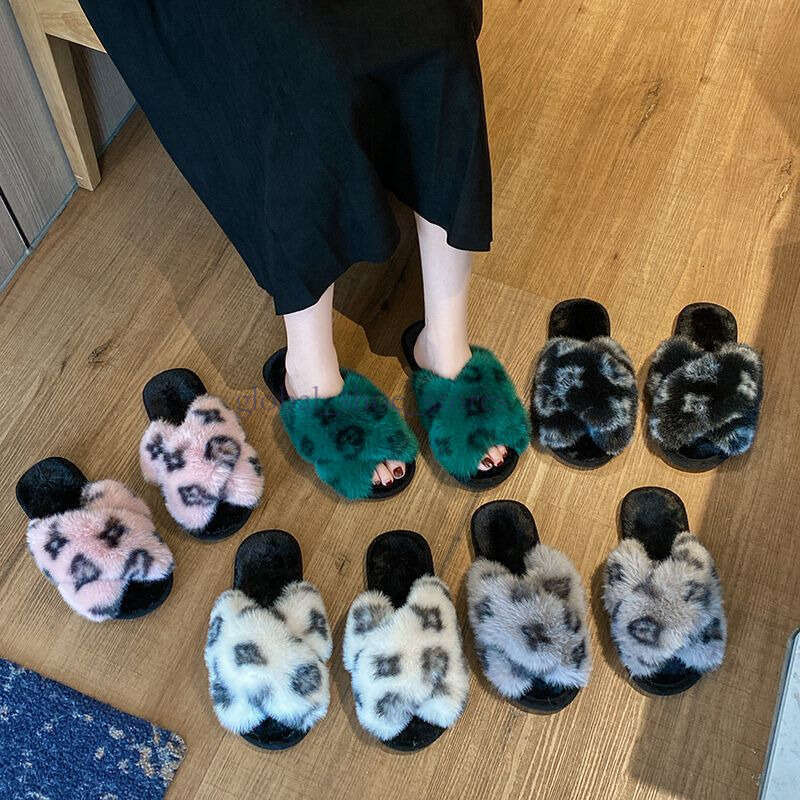 Fashionable Brand Cotton For Women Cute Non Slip Soft Sole Stylish High Value Furry Winter Slippers