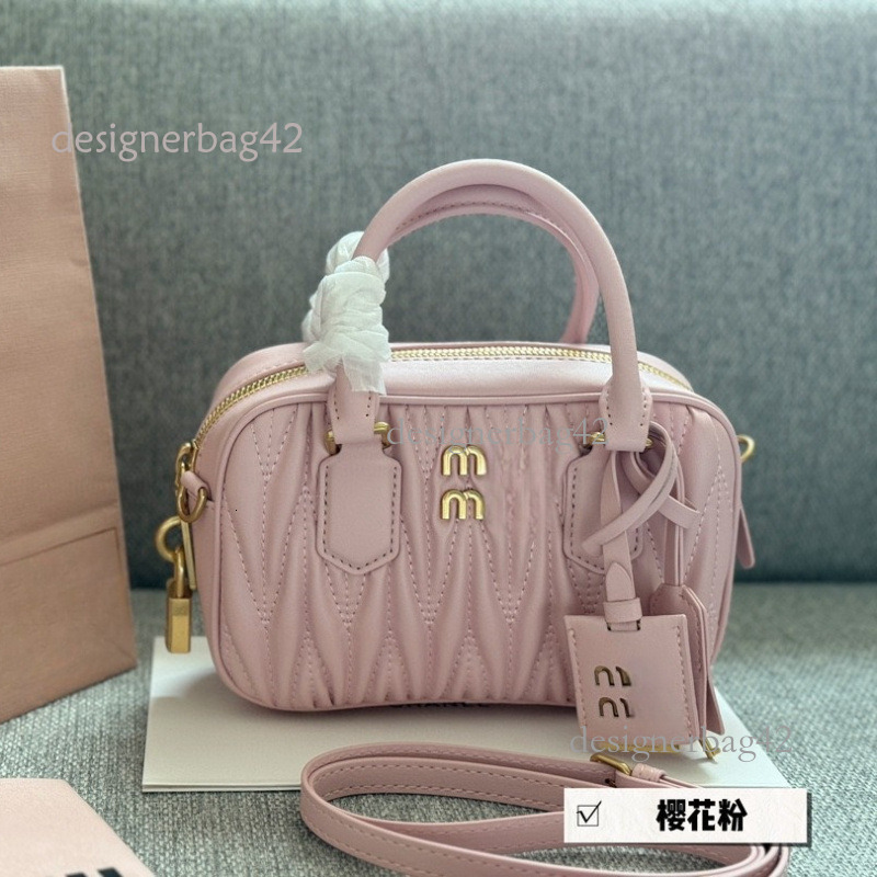 New Casual Genuine Leather Bowling Fashion Pillow Bag Wrinkled Luxury Crossbody Handbag designer bag For Women