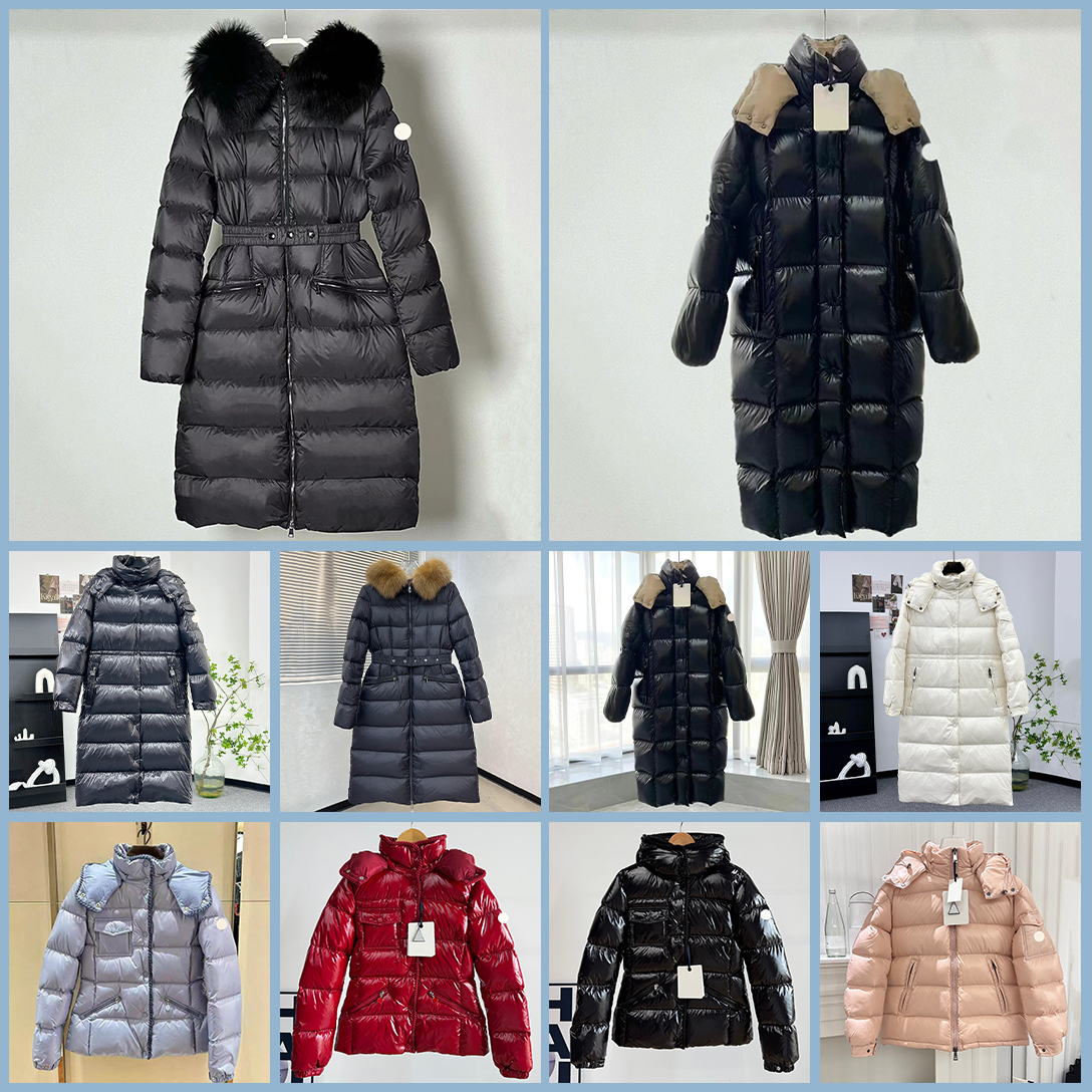 Womans Designer Down Jacket Winter White Duck Down Paddingcoat Monclcer Puffer Jackets Quality Coat Lapel Hooded Zipper Casual Windbreaker Lady Jacket Outerwear
