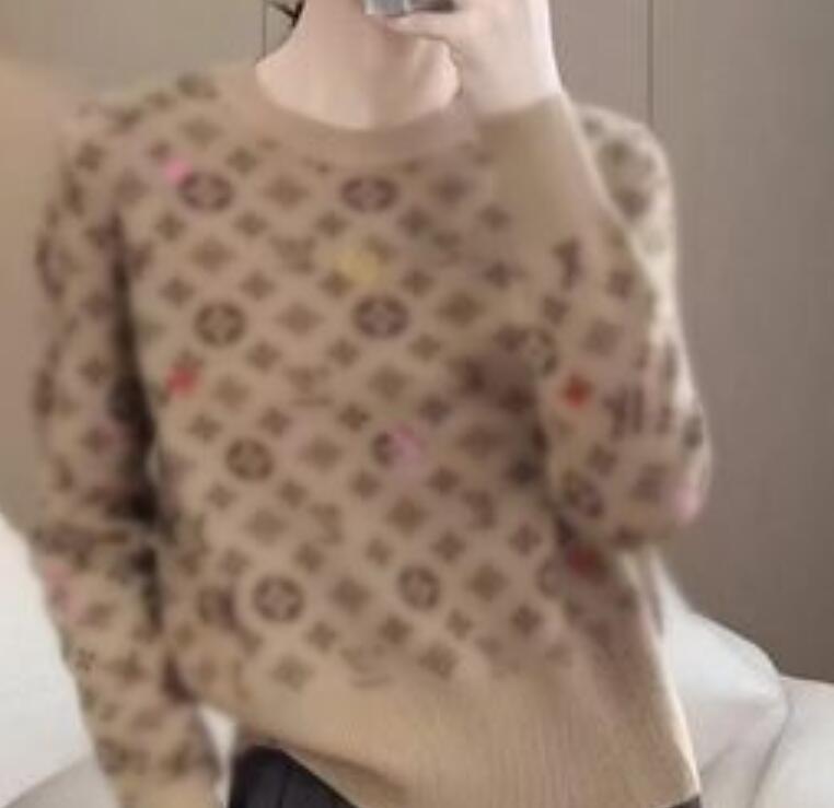 designer Sweater luxury Women's Sweater Loose Round Neck Fashion Versatile Embroidery Knit Bottom Shirt Pullover Sweatshirts