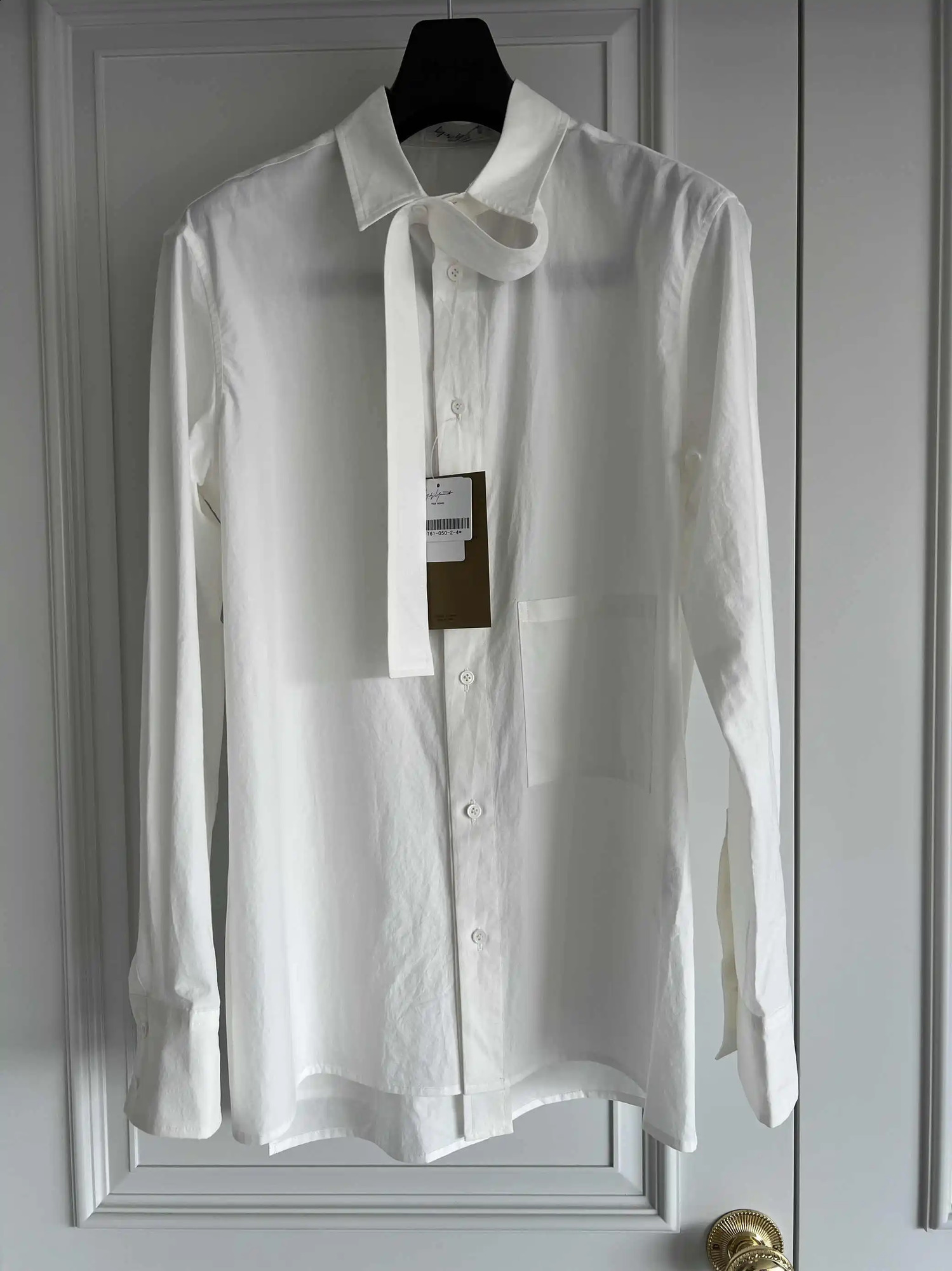 TOP-YAMAMOTO original n white pure cotton shirt for men 250822