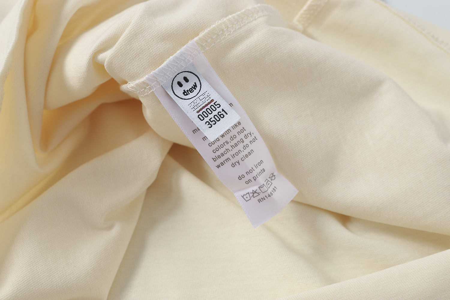 Drew House New Cartoon Print T Shirt Men's and Women's Long Sleeve T-shirt Designer Luxury