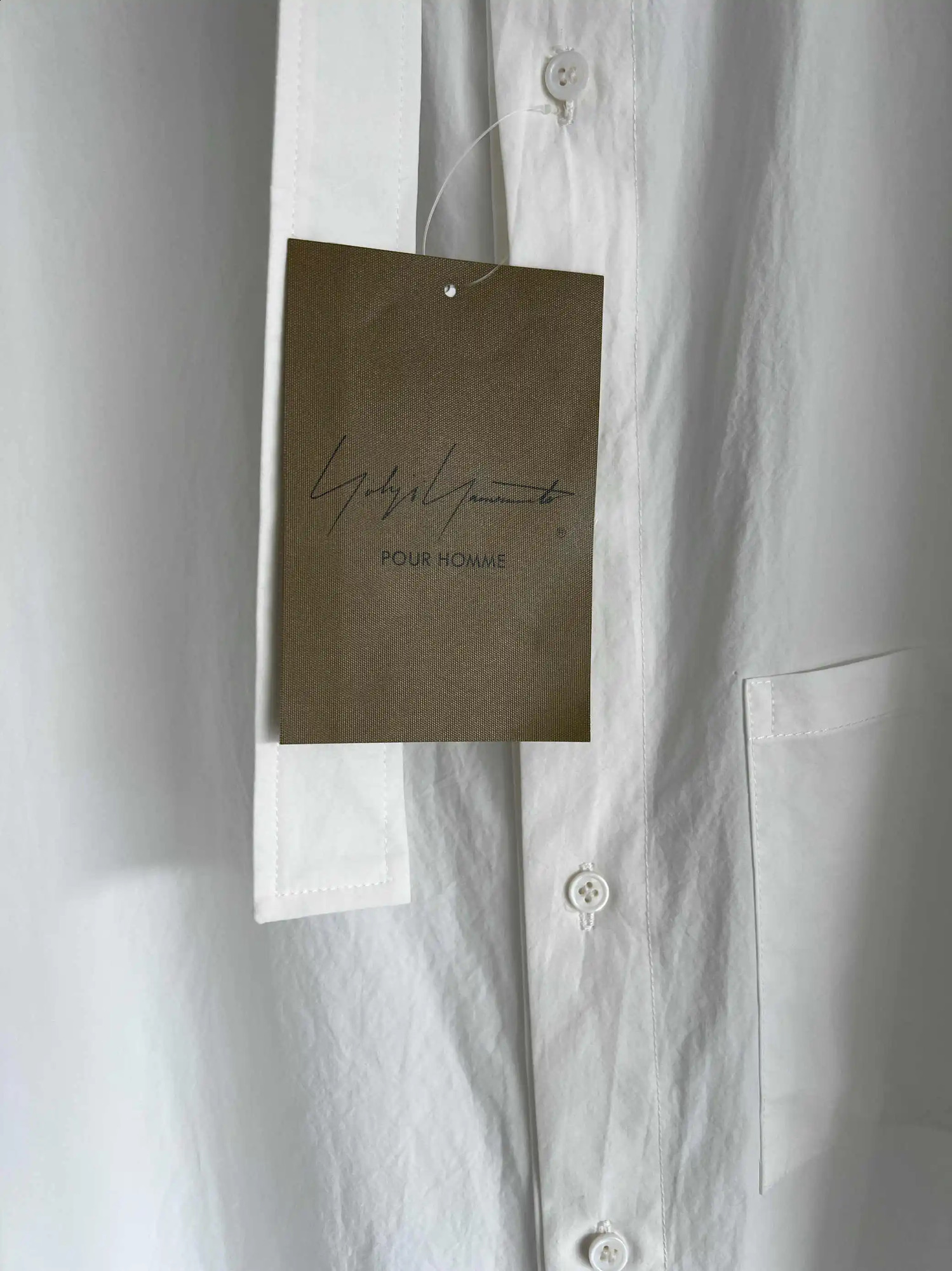 TOP-YAMAMOTO original n white pure cotton shirt for men 250822