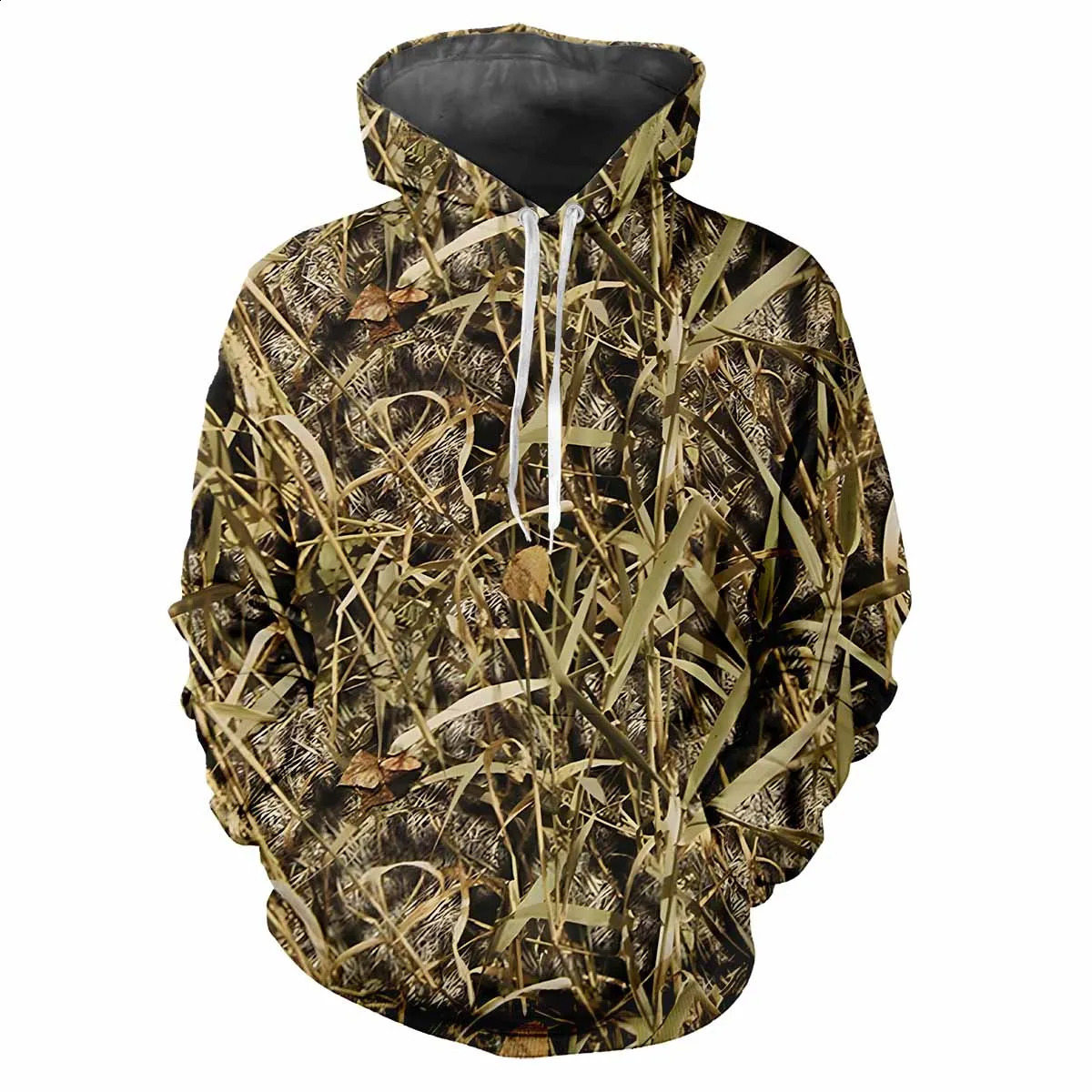 Mens Forest Camouflage Hunting Animals Outdoor Camouflage Spring Autumn Hoodie Street Trend Loose Comfortable Casual Clothing 250822