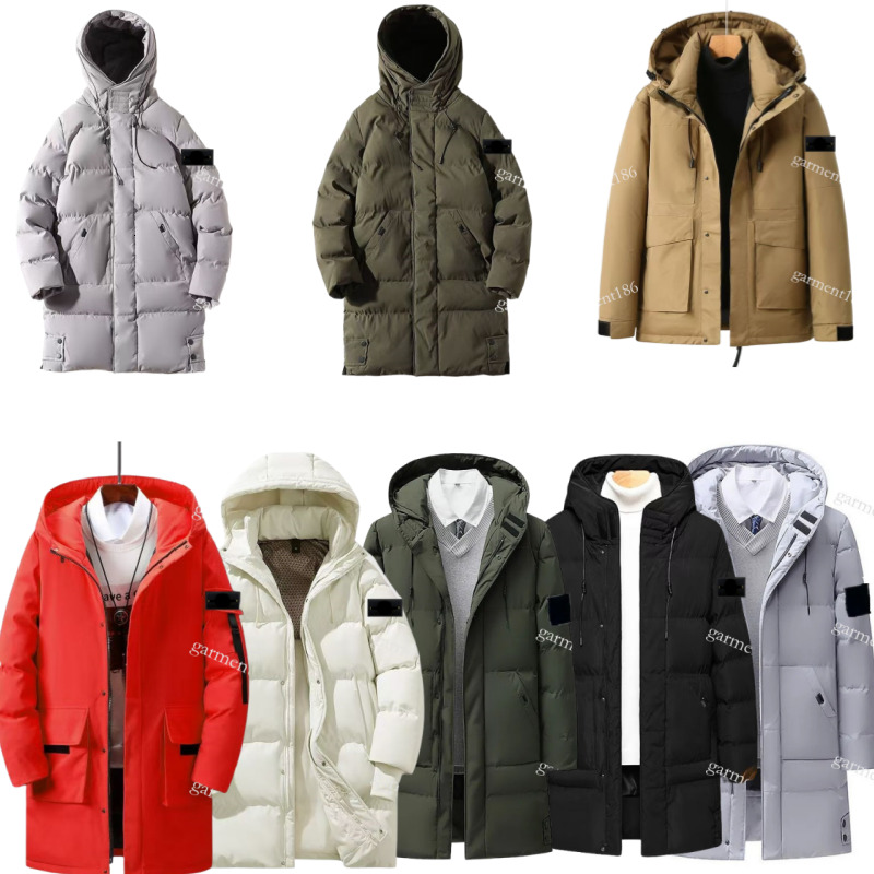 stone jacket designer jackets High version stones Brand Down cotton jackets autumn and Arms Badge Coat men hoodie womens coat size M-XXL 043 f98