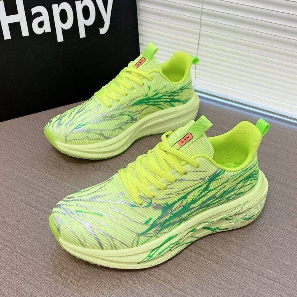 designer running shoes new ultra-light real-bounce soft-soled shock-absorbing sports shoes unisex wear-resistant anti-slip racing carbon plate running