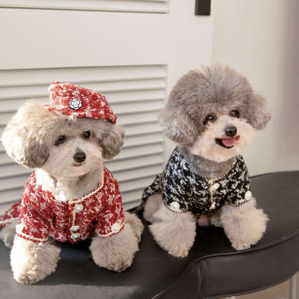 Lanjia- Overseas Pet Trendy Brand Internet Celebrity Little Chanel Style Clothes For Dogs And Cats Teddy Schnauzer Maltese Shih Tzu Dress 223F0