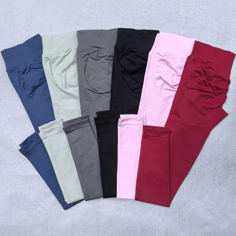 Leggings Women Scrunch Bum Gym Legging Seamless Yoga Workout Pants Low Ribbed Waistband Sports Tights 250822