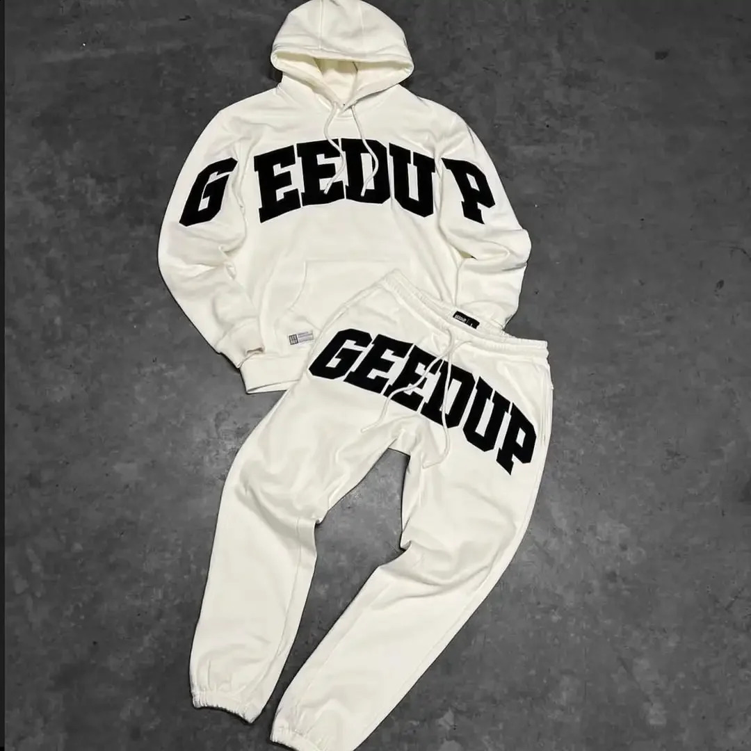 Trendy GEEDUP Alphabet Embroidered Hoodie Harajuku Hip Hop Pattern Super Large Sportswear Casual Jacket 250821