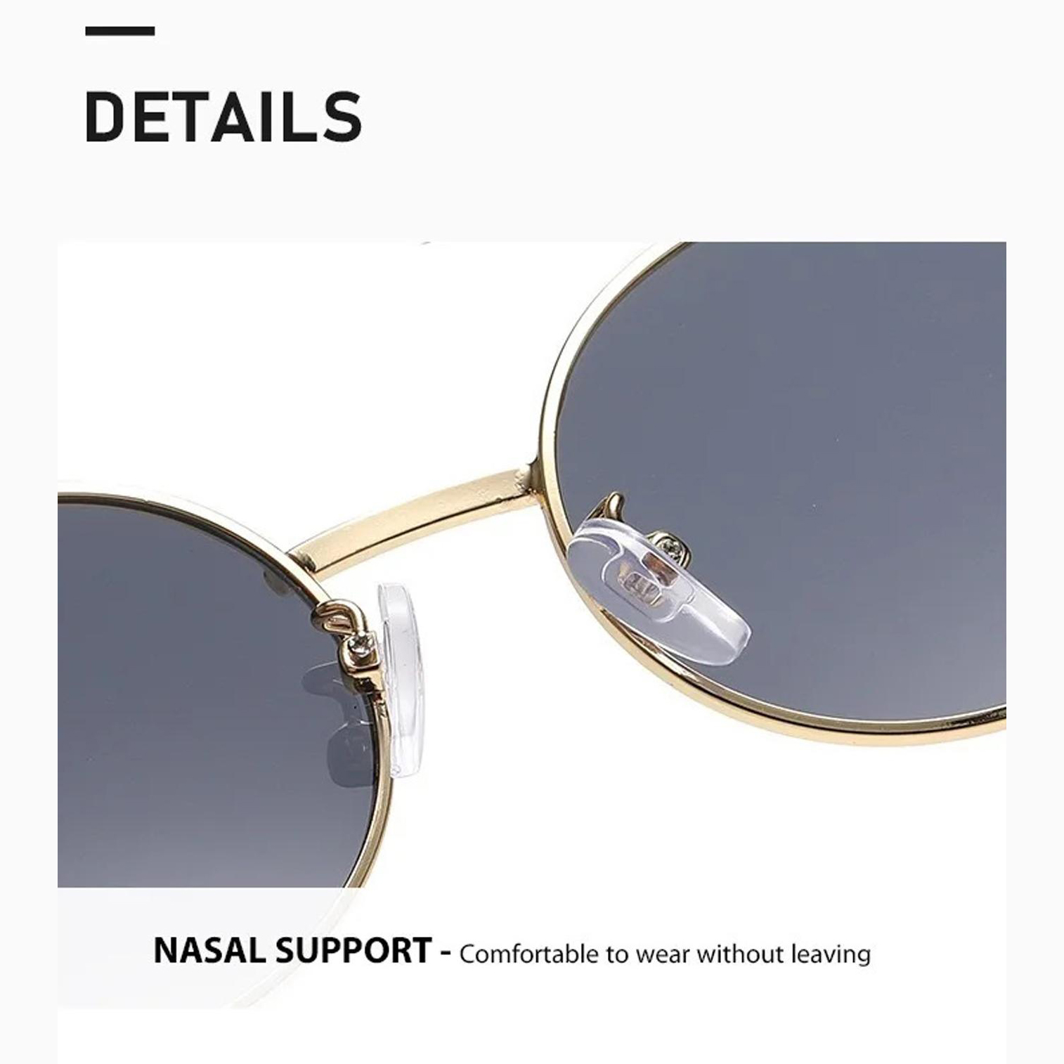 Lucky Hot Selling Fashion Vintage Gold Oval Metal Frame Sun Glasses Men Women Retro Shades Custom LOGO Designer Brand Sunglasses