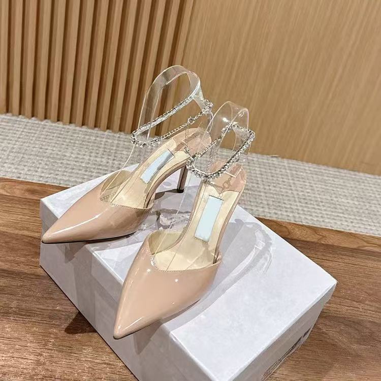 Satin Crystal Rhinestone New High Heel Sandals For Weddings - Hot Thin Strappy Y250115