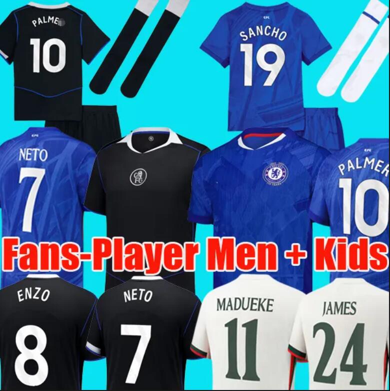 chelses jersey chelseaa chelseaa25 26 ENZO NETO DELAP 25 26 PALMER Jackson soccer jersey Disasi Fernandez Mudryk JAMES football shirt men kids sets 2025 third