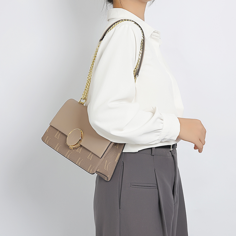 LORDLY KNACK designer bag light luxury genuine leather casual tote bag high-quality vintage cross body bag for woman khaki