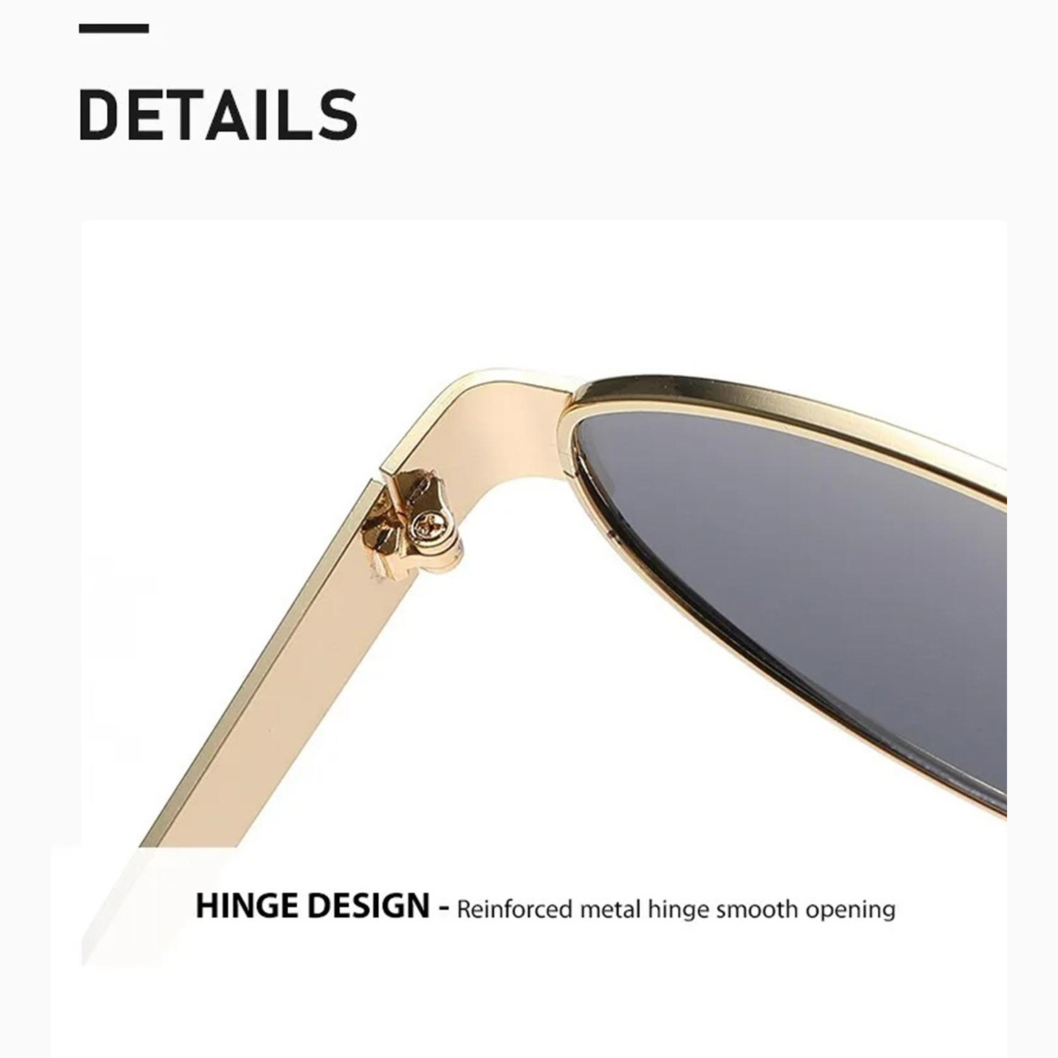 Lucky Hot Selling Fashion Vintage Gold Oval Metal Frame Sun Glasses Men Women Retro Shades Custom LOGO Designer Brand Sunglasses