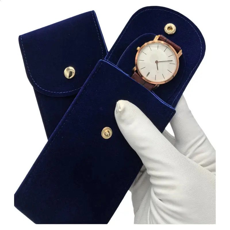 Portable Flannelette Fabric Watch Pouch Storage Bag Single Watch Travel Organizer Display Pouch for Men and Women Drop 250818