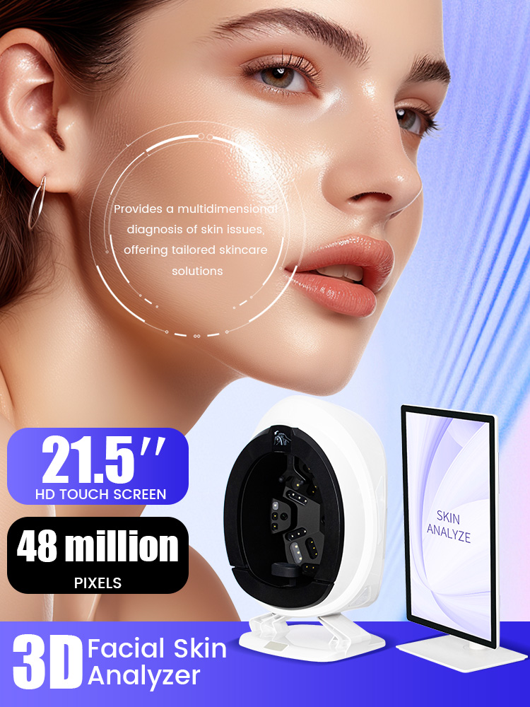 Professional AISIA Q2 3D AI Facial Skin Analyzer Magic Mirror Detection Skin Problem Diagnosis 8 Spectrum Analysis Results