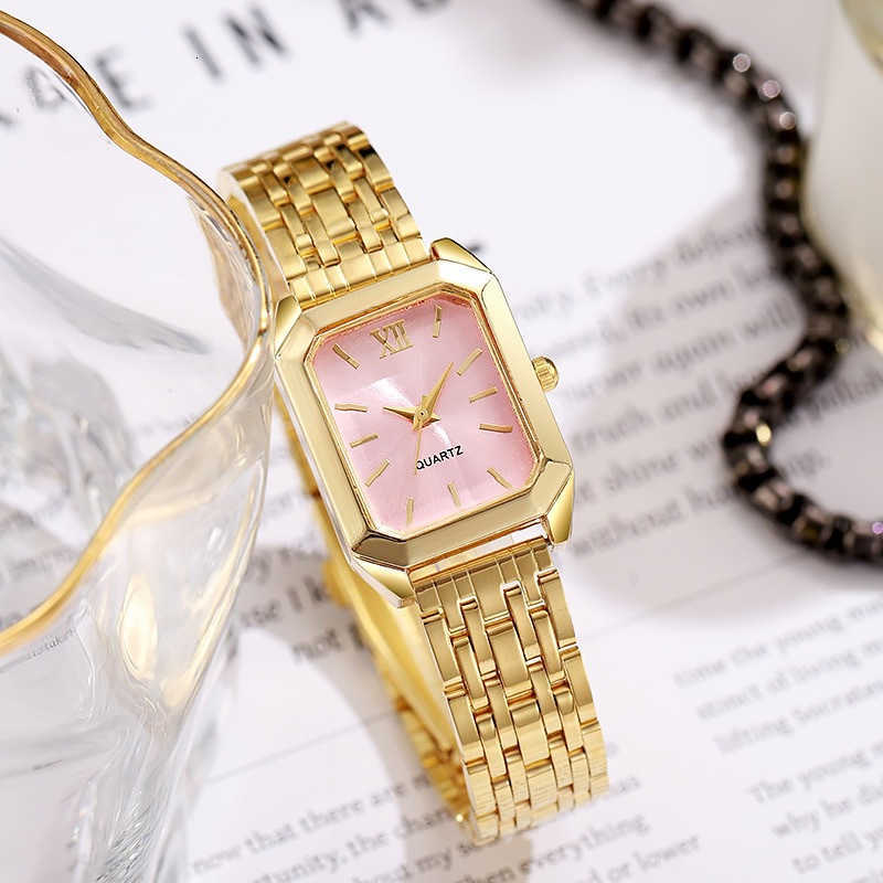 Gold Watches Women Elegant Small Square Dial Ladies Quartz Watch Simple Fashion Female Clock Womens Watch W250724