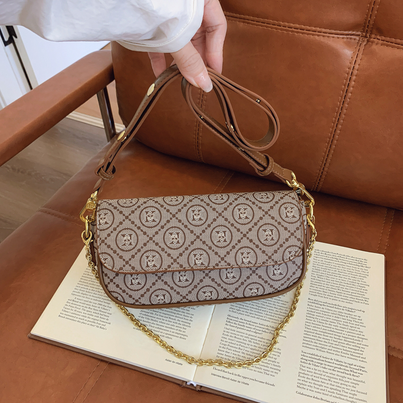 Ladies' luxury leather handbag with large capacity, two tone gray and brown leather embellishment, zipper closure, slanted backpack and shoulder 