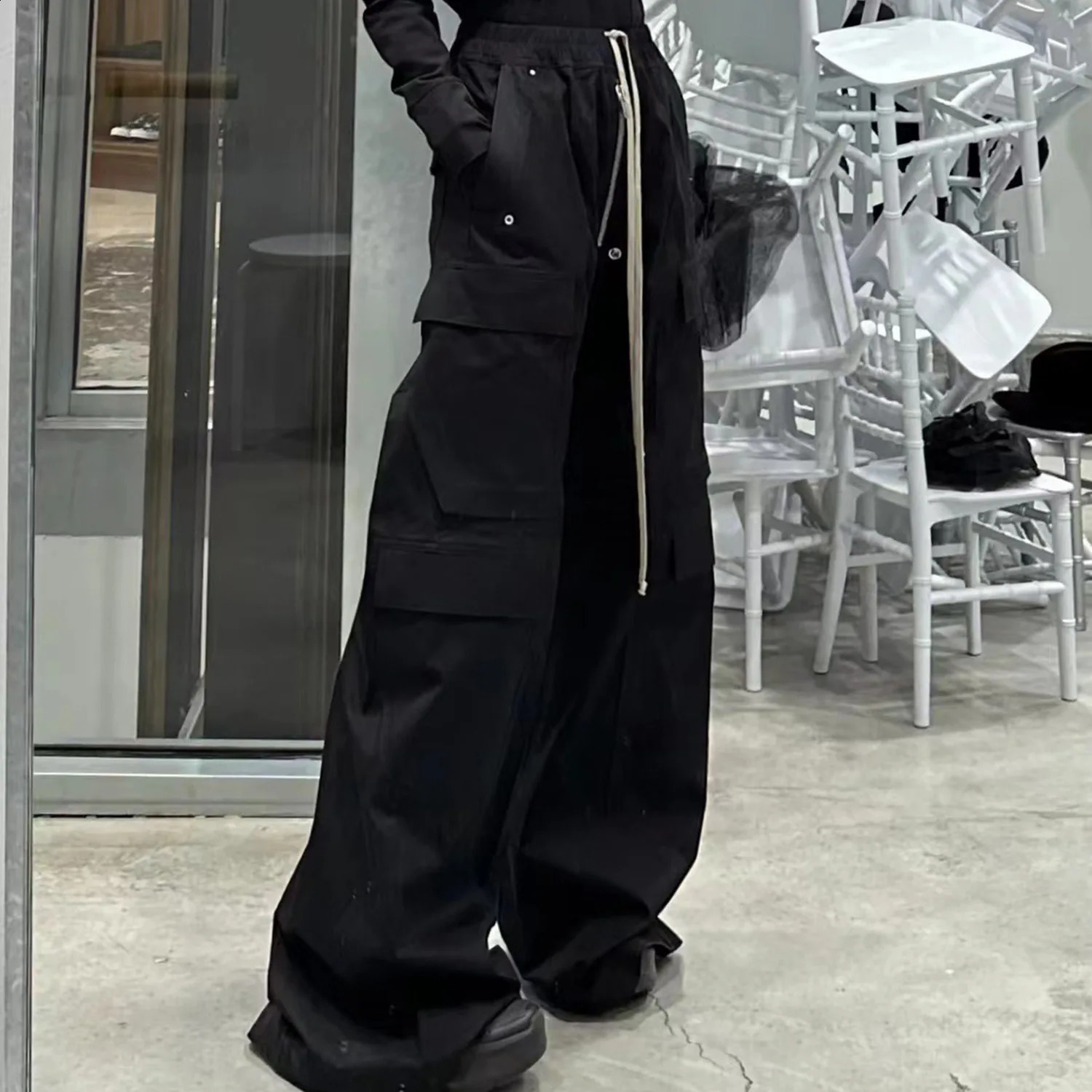 Owen Seak Men Cargo Pants Casual Loose Gothic Mens Trousers Autumn High Street Black Long Pant Size XL Z260315