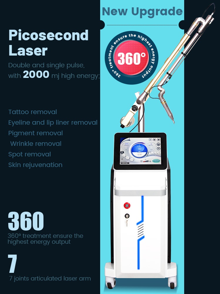 Professional Cosmetic Picosecond Laser Machine Tattoo Removal Pigmentation Skin Rejuvenation Device Beauty Salon Spa Clinic Anti-Aging Treatment Equip