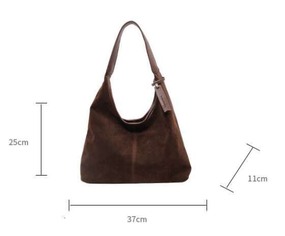 Designer Bags Autumn And Winter Designer Bag Women's Suede Tote Shoulder Half Moon Armpit Casual Simple Leisure Magnetic Bule Closure Soft PU Lea