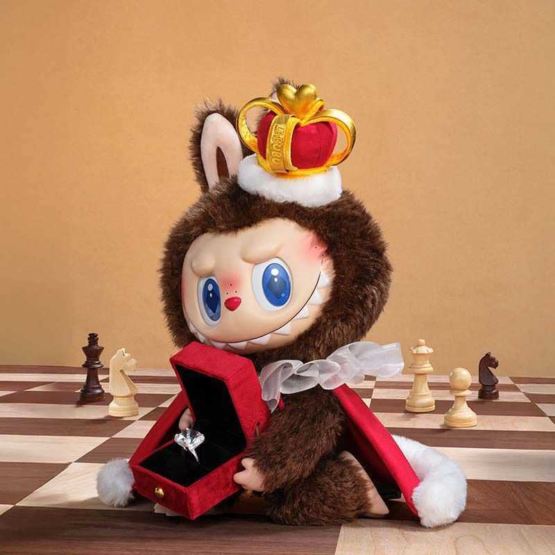 MART labubu Chinese Chess Adventure 38cm King Plush Labubu Doll with Resin Face Decoration L250822