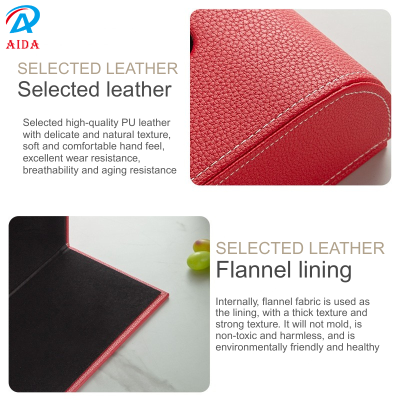 Creative Customizable Leather Paper Towel Holder for Cars - Premium Design