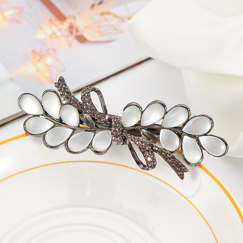 Pearl Back of Head Hairpin Bun Large Horizontal Women's Accessories Ponytail Clip Mom Hair Ornament SY-8068