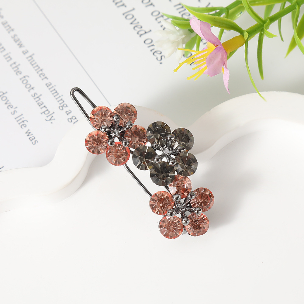 Elegant High-end Flower Women's Light Luxury Hairpin Horizontal Clip Hair Accessory SY-8128