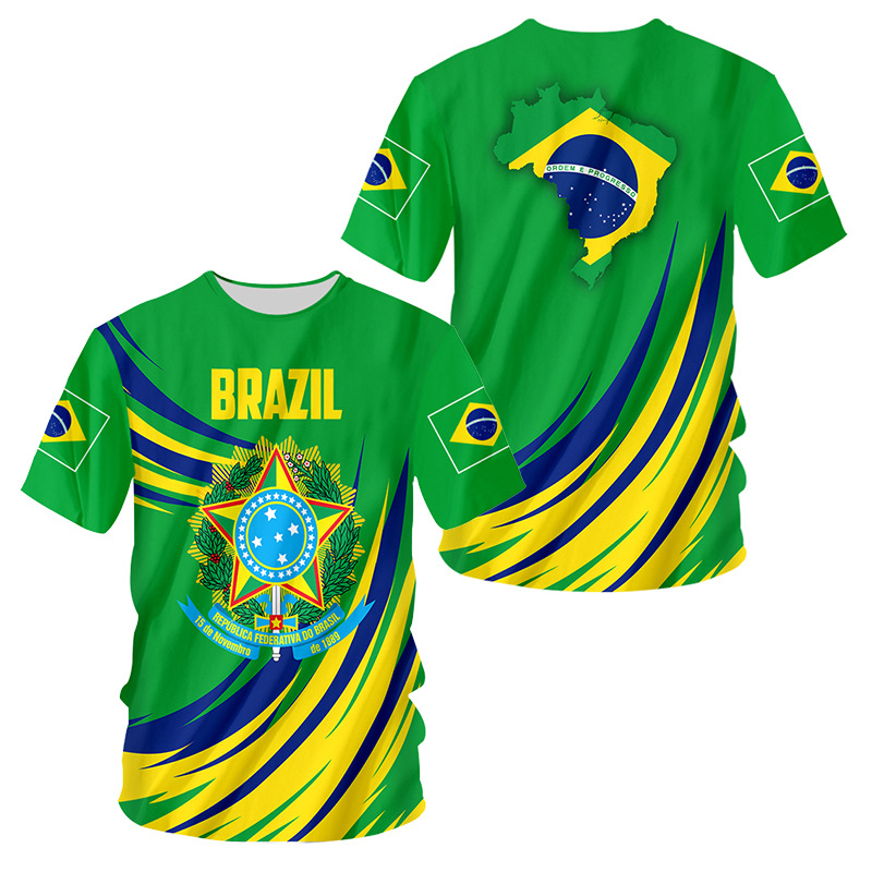 Brazil Fans' jersey Lightweight Breathable Soccer T-Shirt