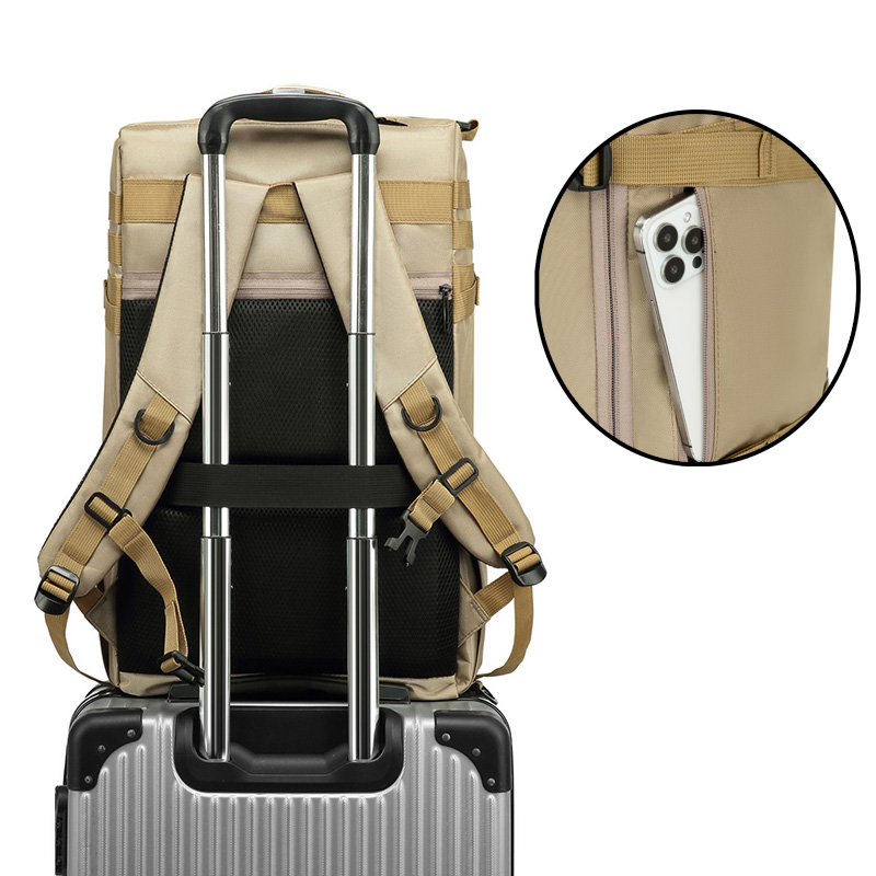 Sturdy Heavy-Duty Camping Bag Featuring Strategic Storage Pockets Suitable for Aerial Photography Equipment