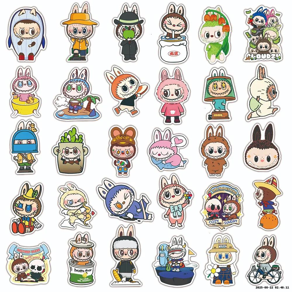 Labubu Stickers 55PCS - Anime Decals for Phone, Laptop, Water Bottle - Waterproof Vinyl Decoration for Kids-xl