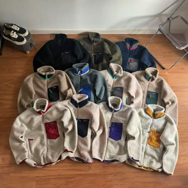 Designer Fleece Jacket Mens Zip Up Jacket Thick Warm Down Classic Retro Antumn Winter Couple Models Lamb Cashmere patagoniajackets Luxury Outdoor Streetwear