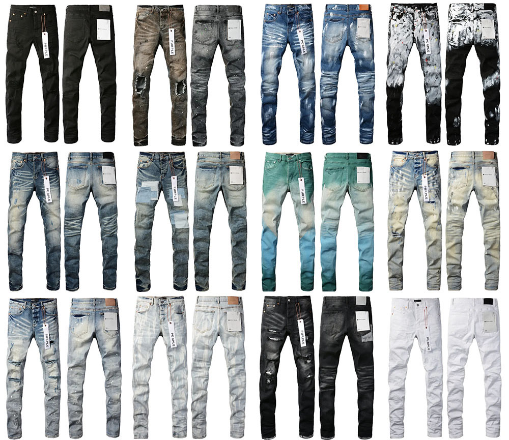 Free Shipping mens designer jean black pencil hole cotton print hip hop pants streetwear casual joggers pant skinny Jeans high quality