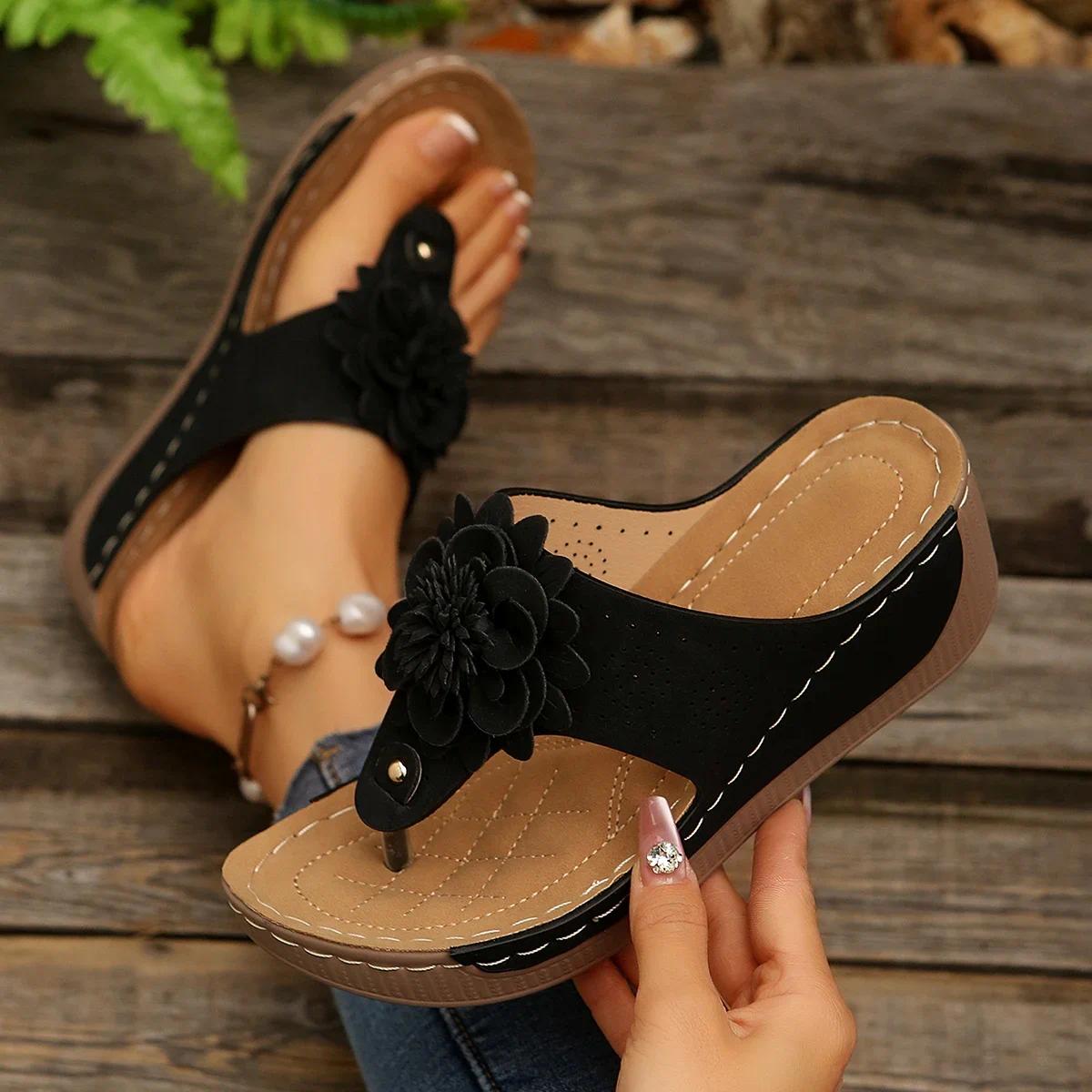 Women Slippers Sexy Breathable Slippers Non Slip Lightweight Shoes for Women Slip on Wedge Footwear Beach Sandals Slides Women
