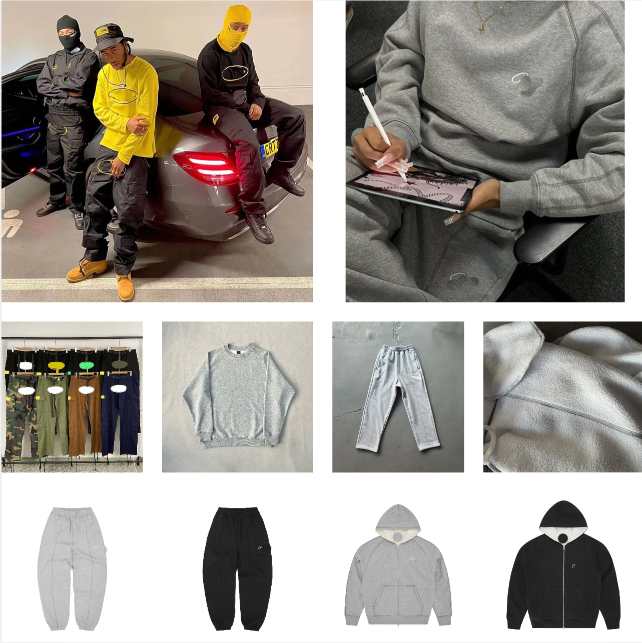 Designer Men's hoodie high-quality hip-hop street dance, embroidered letters knitted sweatpants men's trendy sports and casual leggings Y2K