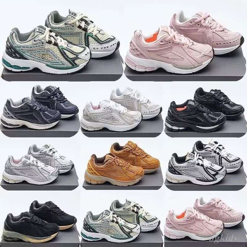 Designer Toddler Kids 1906S Running Shoes Sneakers Youth Boys Girls Workout Trainning Shoe Runner Black White Blue Sports Trainers