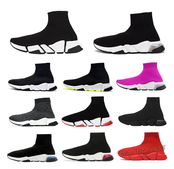 2024 Designer sock shoe casual Shoes mens womens Paris Triple black white red green Flat trainers sneakers Fashion platform Walking Outdoor sneaker 36-45