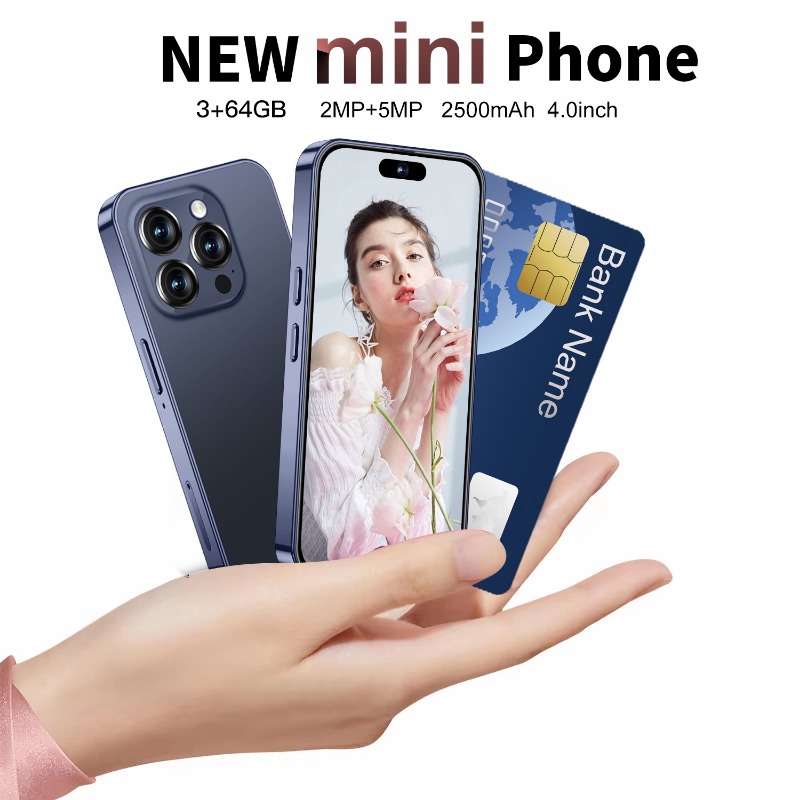 Mini Pocket 3G Smartphone Android déverrouillé, écran haute définition de 4,0 pouces, bordure étroite, emplacement à double carte quadric