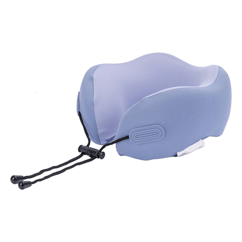 Ice Silk Memory Foam Travel Airplane Sleeping Cervical Neck Pillow Portable