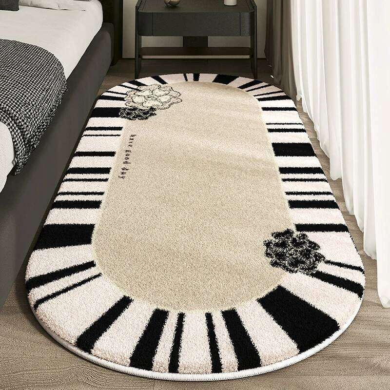 Imitation cashmere carpet, resistant to dirt and easy to maintain, French style small fragrance bedside blanket