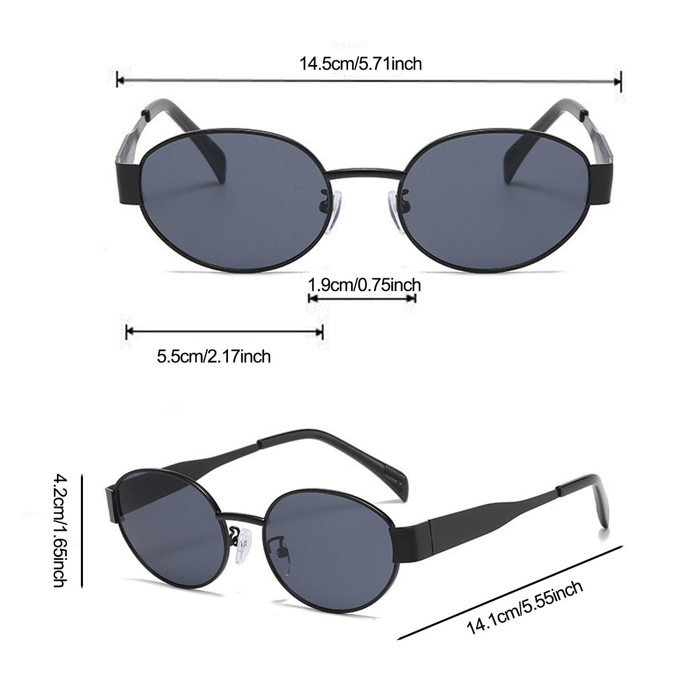 Lucky Hot Selling Fashion Vintage Gold Oval Metal Frame Sun Glasses Men Women Retro Shades Custom LOGO Designer Brand Sunglasses