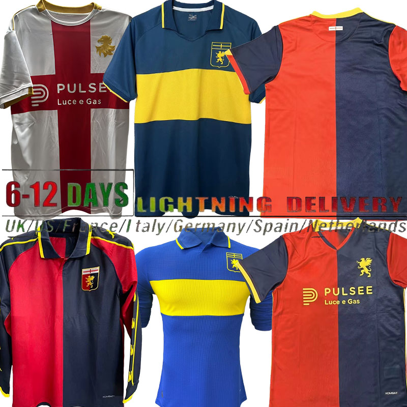 Sizes S-4XL 2025 2026 Genoa CFC Mens Soccer Jerseys special blue Home Away 25 26 NEW football jersey and men long sleelve top quality football shirts