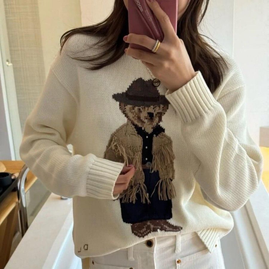 cardigan Bear Sweater Women Sweater Knitted Sweater Pullover Winter Embroidery Sweater Mens Cloth Jumpers Womens Jumpers Man Sweater