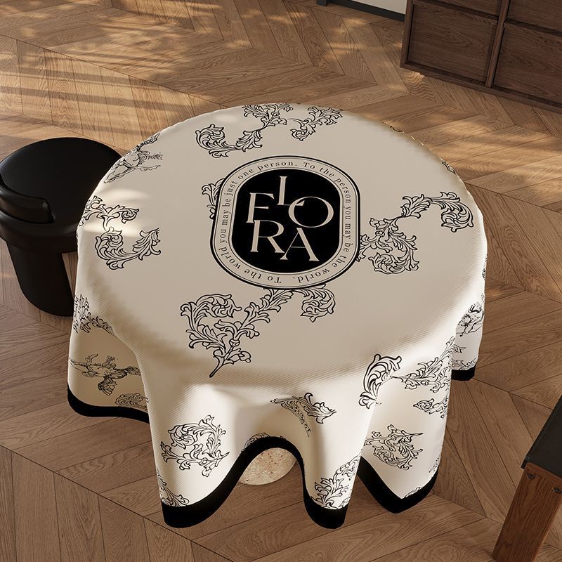 Designer Luxury Modern Printed Dining Custom Table Cover Home Hotel Round Table Cloth