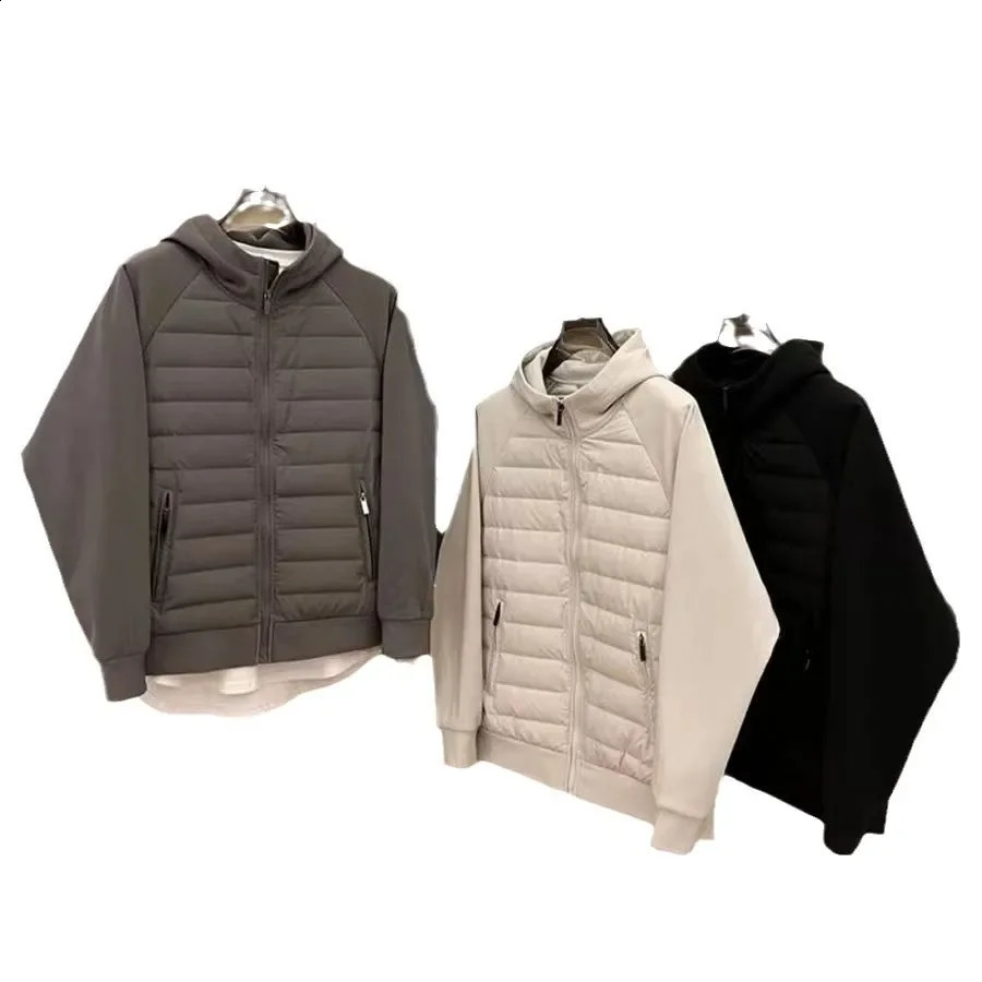 2024 Mens Womens Spring Autumn Thin Cotton Quilted Jacket Simple Casual Cardigan Sweatshirt Hooded Couple Jacket250822