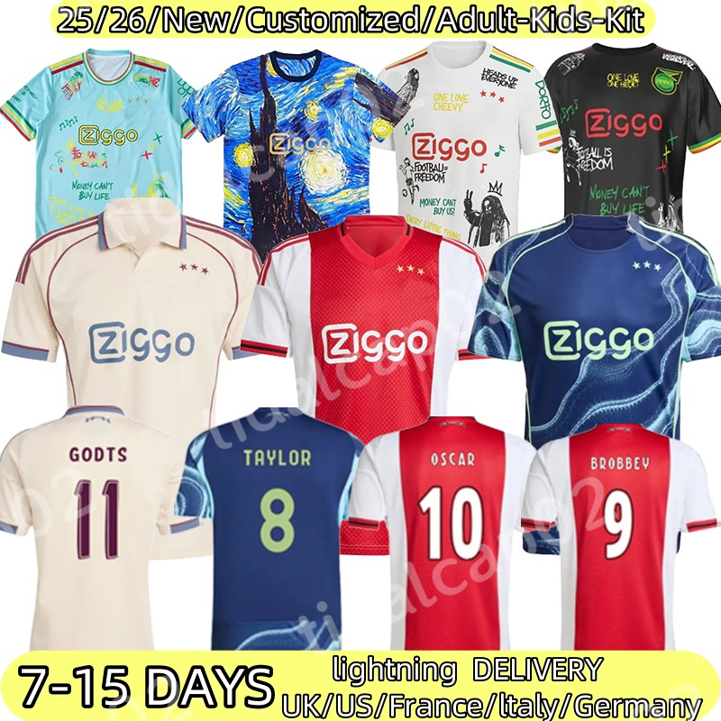 2025 New Soccer Jerseys AMS Godts #11 HENDERSON #6 WEGHORST#25 Jerseys TRAORE #20 HATO #4 Jerseys 25 26 football shirtmens kit kids aja x Amsterdam tenue