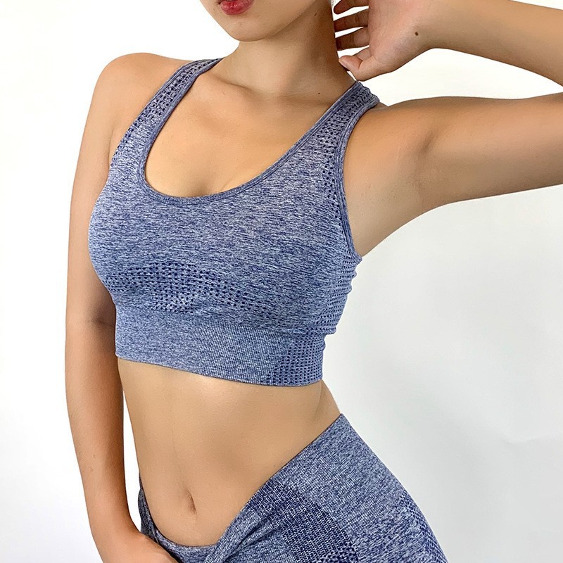 Yoga Suit Sets High Waist Tight Hip Seamless Yoga Pants New Long-Sleeved Sports Fitness Crop Top Gym Wear Complete styles and good quality