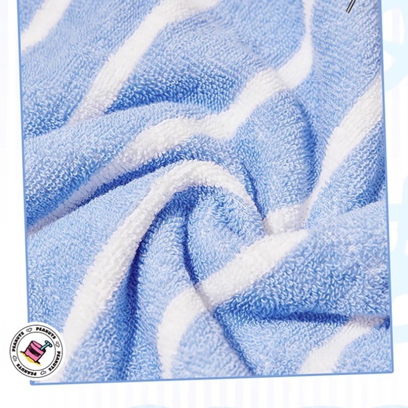 MINISO Mingchuang Premium Snoopy Sea Diary Series Pure Cotton Striped Bath Towel Towel Soft and Comfortable Absorption